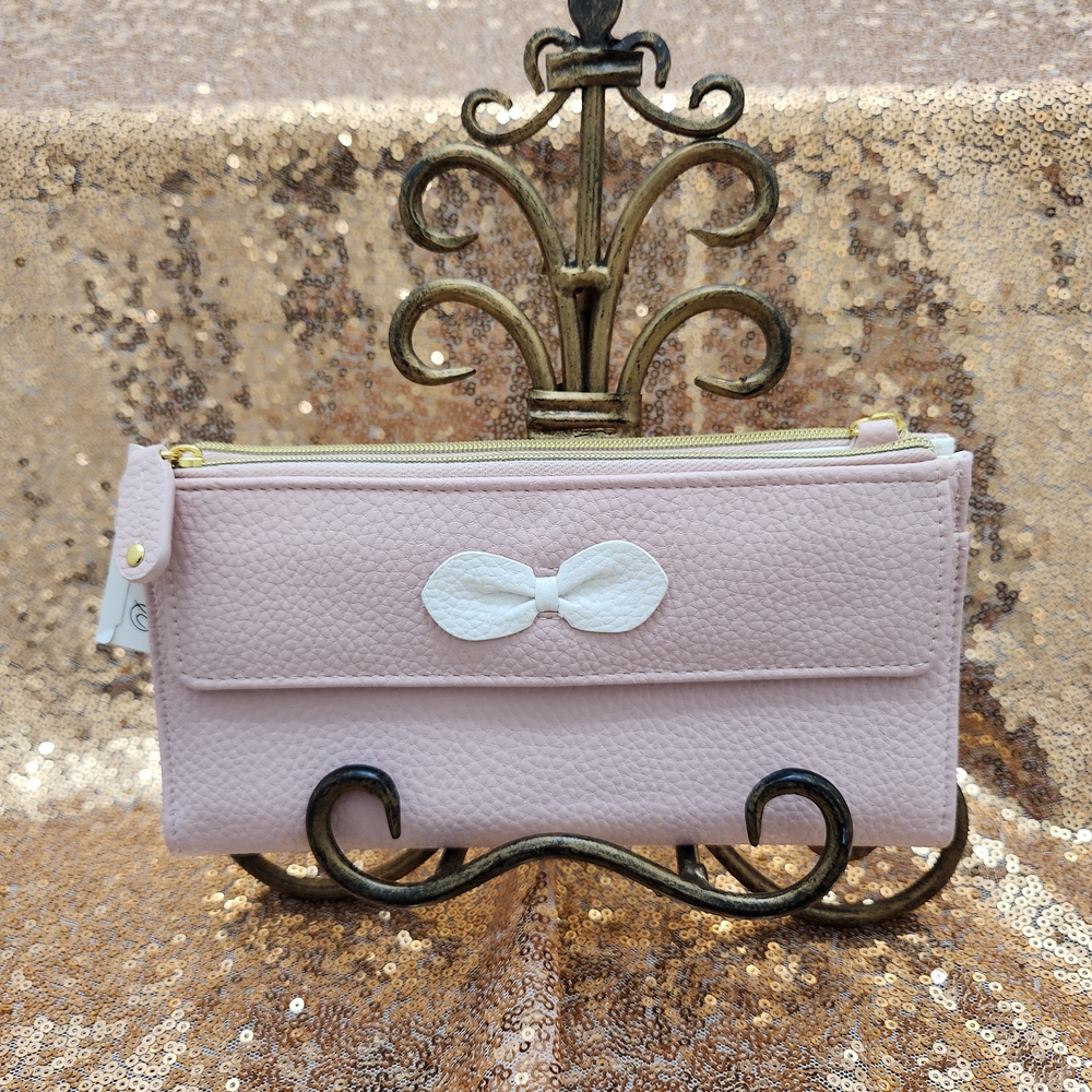Buxton Pink And White Bow Detail Wallet